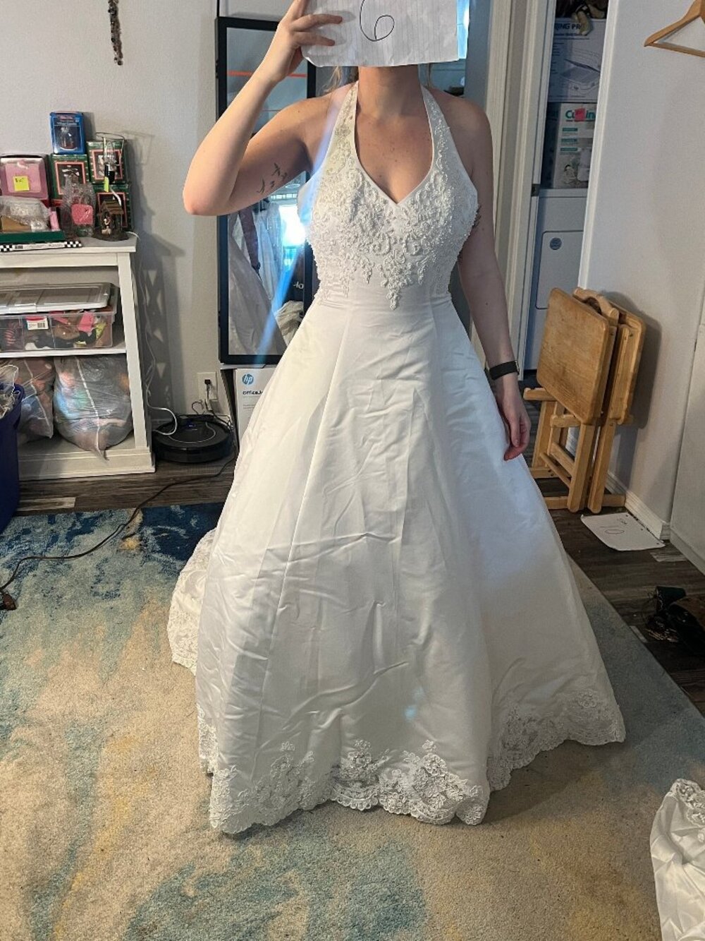 Vintage halter top Wedding Dress. Size 6 (dress #25)
